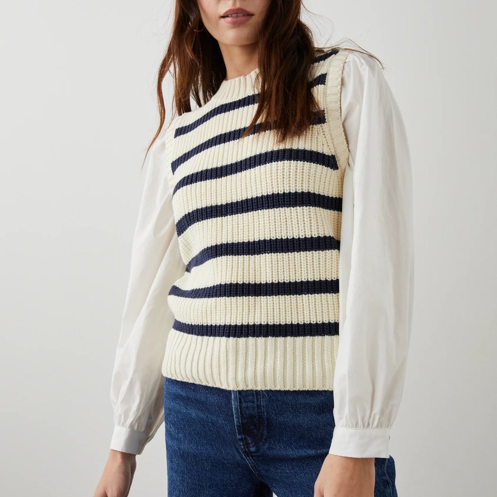 RAILS Bambi Sweater Ivory Navy Stripe - NWT - MEDIUM
